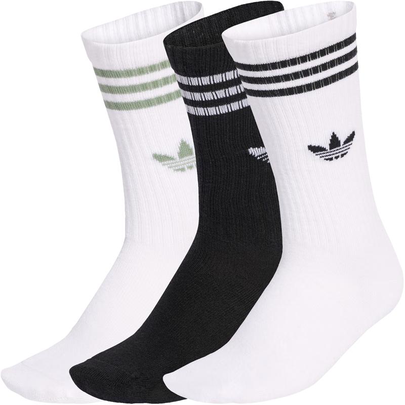 adidas Детские классические спортивные носки средней высоты с 3 полосками, 3 пары