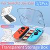 1/2 шт. Прозрачный кейс-органайзер для Nintendo Switch2 Joy-Con с 3 слотами для карт памяти, Прозрачный защитный корпус из ПК, Аксессуары для игр