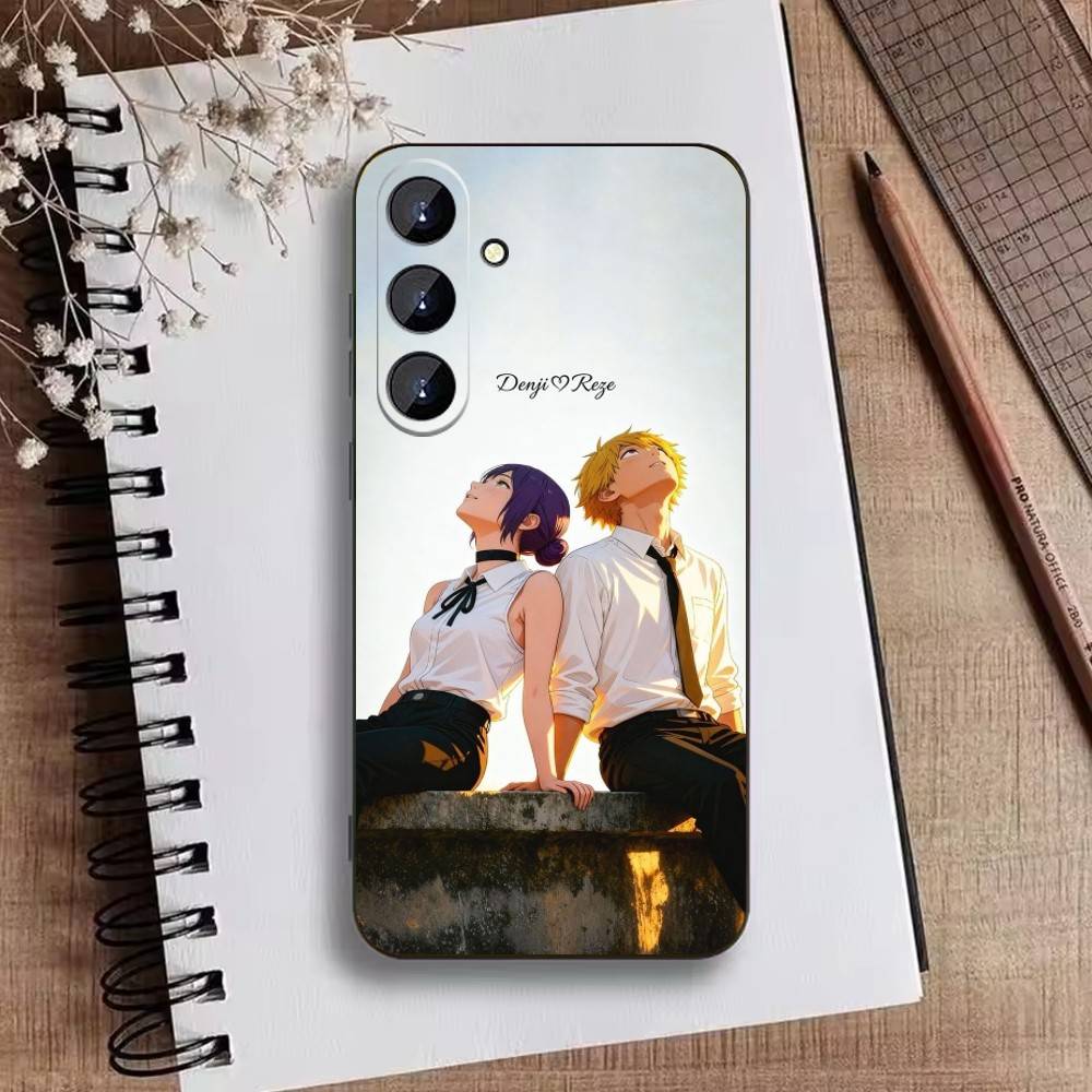 Чехол для телефона H-Reze C-Chainsaw Man для Samsung Galaxy A73, 21, 22, 32, 71, 53, 52, 51, 80, 5G Мягкий черный чехол