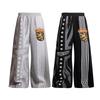 Mens Loose Fit Streetwear Joggers With Retro Geometric Print Breathable Cotton Blend Wide Leg Casual Pants Hip Hop Dance