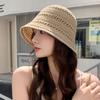 Summer New Hollow Knitted Sun Protection And Sunshade Hat For Women'S Leisure Versatile Small Fresh Fashion Pot Hat