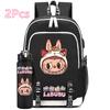 2Pcs/set Cute Printed Backpack with Water Bottle Student Boy Girl Schoolbag Large Capacity Waterproof Bookbag Kid Gift