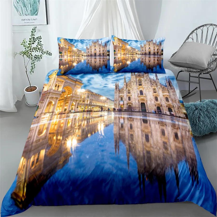 City View Duvet Cover Set Dubai City Night View Single Double Queen King Size Bedding Set For Adults 2/3Pcs Soft Quilt Cover