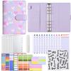 A6 Binder Notebook PU Leather Savings Book Creative Budget Binder  for Cash Budget Storage