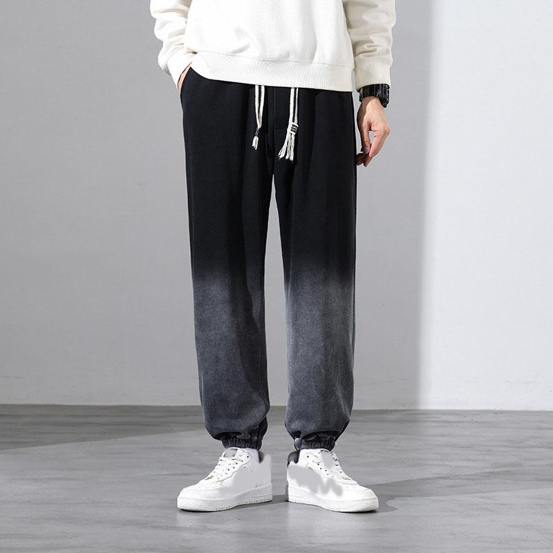 Большие размеры мужские спортивные штаны для бега спортивная одежда градиентные цвета мешковатые штаны повседневные свободные спортивные брюки мужские