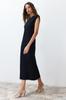 Женское платье, новый сезон, модное темно-синее макси-трикотажное платье премиум-качества TWOSS24EL00301