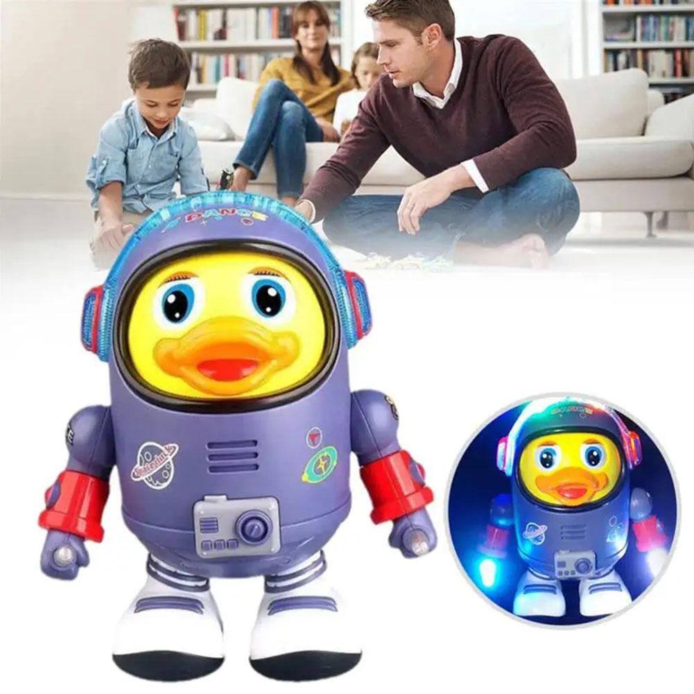 Baby Duck Toy Musical Interactive Toy Electric with Lights and Sounds Dancing Robot Space Elements for Infants Babies Kids Gifts