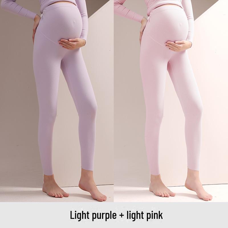 Теплые флисовые леггинсы большого размера для беременных женщин: Пижамные штаны подходят для раннего и позднего периода беременности, на осень и зиму