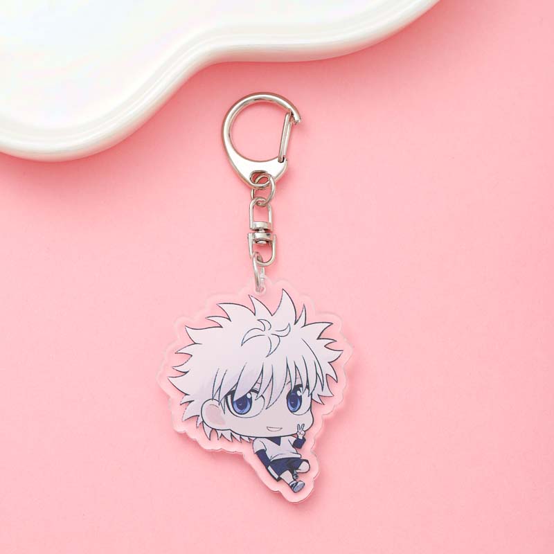 1/6 шт. Аниме Фигурки HUNTER×HUNTER Акриловый Брелок Милый Подвеска на Рюкзак Забавные Брелоки для Сумок Аксессуары Украшение Праздничные Подарки
