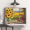Huacan Diamond Painting 5d Sunflower DIY Mosaic Vase Full Square/Round Diamond Embroidery Flower Home Decor Craft Kit