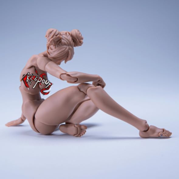 Масштабная женская фигурка Арт-модель Кукла с шаровыми шарнирами Гибкое тело для и Кастомизации 1/12 - Рисование, Коллекционирование, (Черная кожа)