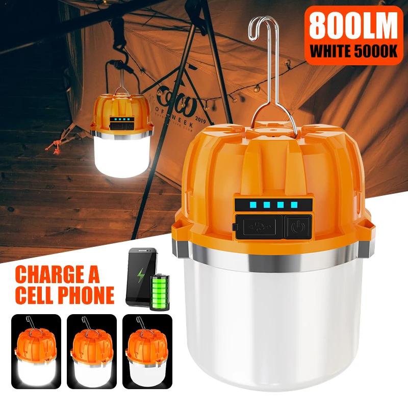 Portable Camping Lights Rechargeable Lamp Led Light Lantern Emergency Bulb High Power Tents Lighting Flashlight Equipment Bulb