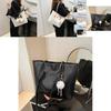 Trendy Medium-sized Pu Tote Bag For College Students With Comfortable Shoulder Strap