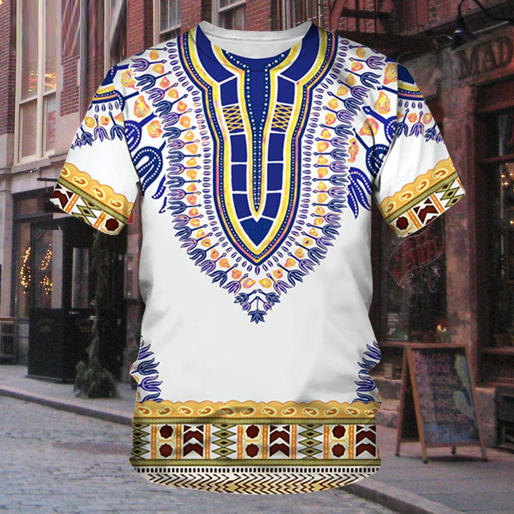 Мужская футболка Dashiki, африканская одежда, традиционная одежда, повседневная уличная одежда с короткими рукавами, винтажные футболки большого размера