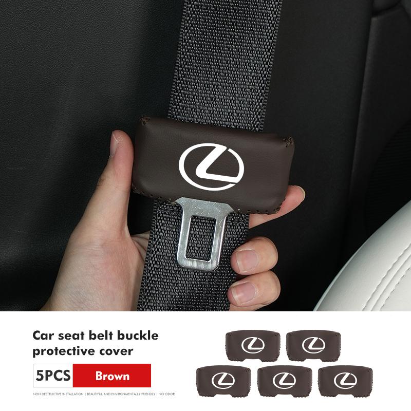 Car Seat Belt Buckle Cover Leather Protector Anti-collision Case For Lexus UX250h RX450h RX300 GX470 CT200h RX400h NX300h RX350HZ3