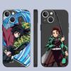 Чехол для Apple iPhone 14 13 11 12 Pro 7 XR X XS Max 8 Plus 6 6S SE 2022 13Pro черный мягкий телефон Funda аниме Demon Slayer