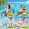 Swimming Pool Inflatable Float Hammock Foldable Summer Beach Leisure Striped Inflatable Lounge Chair Water Party Accessories
