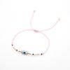 Niche Ethnic Style Miyuki Seed Bead Bracelet: Deep Sea Blue Eye Shell Lucky Braid