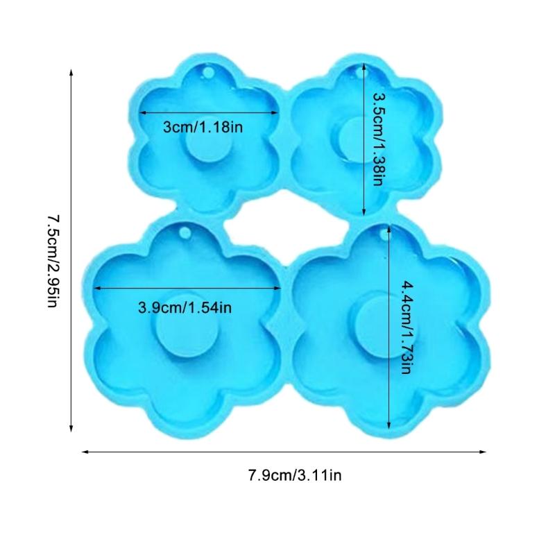 Jewelry Casting Molds,Silicone Pendant Resin Molds Flower Epoxy Resin Casting Mold for Earrings Necklace Keychain Making