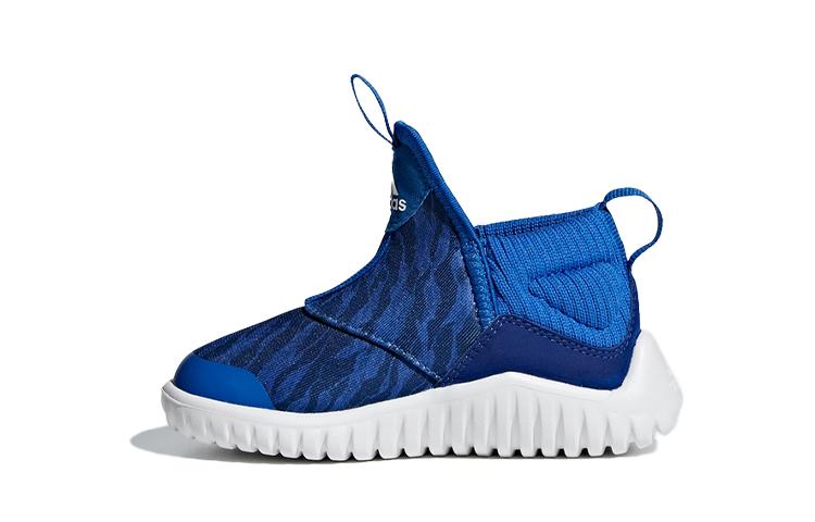 adidas Rapida Нескользящая Низкие Детские Кроссовки Сине-Белые Для Младенцев и Малышей AH2537