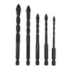 5PCS Set Masonry Drill Bits Cemented Carbide 1/4 Inch Hex Shank Professional Concrete Drill Bits