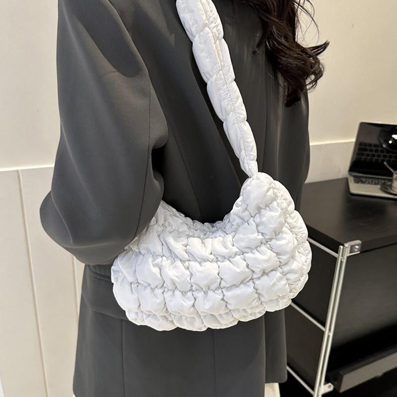Chic 2023 Diamond Pleated Bubble Tote Bag Stylish Shoulder Crossbody Bag For Daily Use