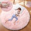 Fluffy Bedroom Rug Carpet Shaggy Fuzzy Rugs for Bedroom Fluffy Round Rugs Thicken Rugs Play Mat for Girls Room Kids