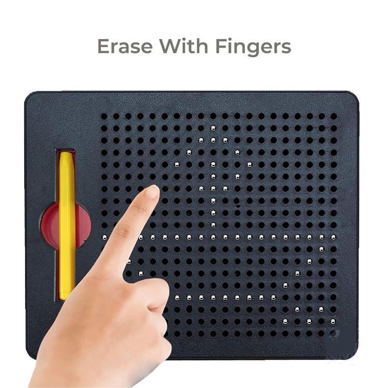 Магнитная доска для рисования с бусинами, стилусом, магнитом, планшетом, детские стираемые игрушки для письма, обучающая игрушка для рисования для детей