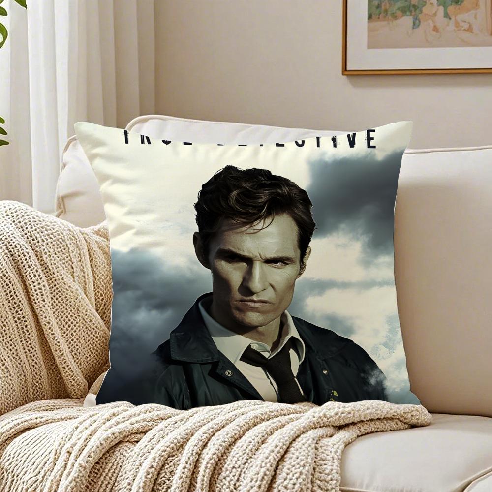 movie noir TTrue DDetective Cushion Cover Pillowcase Antidustmite living Room Sofa Decor Cushion Room