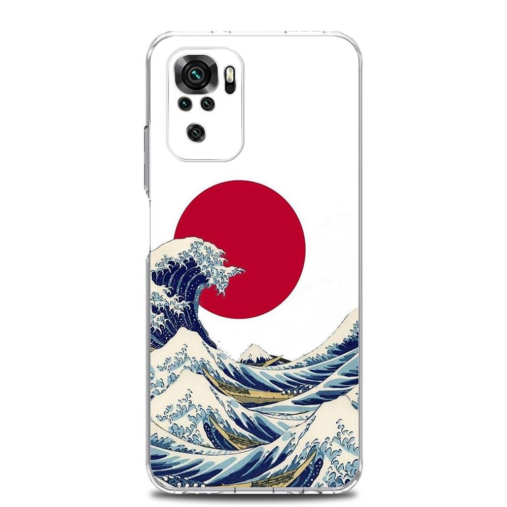 Phone Case For Xiaomi Redmi Note 13 12 5G 9S 9 8 10 11 Pro Plus 4G 9T 13C 12C10C 9C 9A 7 Cover Japan The Great Wave Of Kanagawa