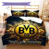 Borussia Custom Name Pattern Bedding,Quilt Set Quilt Cover Pillowcase Home Birthday Gift(1 * duvet cover + 2 * pillowcase, without core)