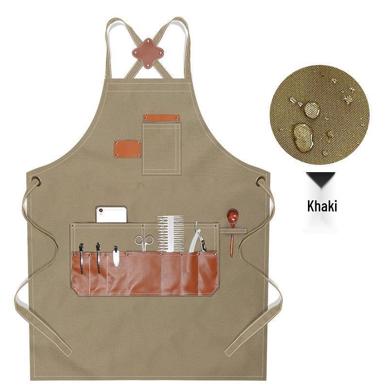 Custom Logo Barber Apron for Women and Men: Ideal for Art Students, Bubble Tea Shops, Baking, Catering, and Woodworking.