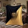 Leeds United Football Print Flannel Blanket Soft Warm Sofa Bed Throw Blanket For Home Office Bedroom