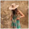 French Sunflower Leaf Bohemian Western Cowboy Straw Hats for Women Vacation Beach Summer Vacation Jazz Panama Sun Caps