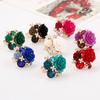 Retro Original Exaggerated National Wind Butterfly Rose Ring Crystal Bohemian Alloy Jewelry Women Gift