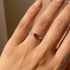 Silve Plated 18K Gold Zircon Red Love Heart Rings for Women Party Wedding High Quality Vintage Fine Jewelry