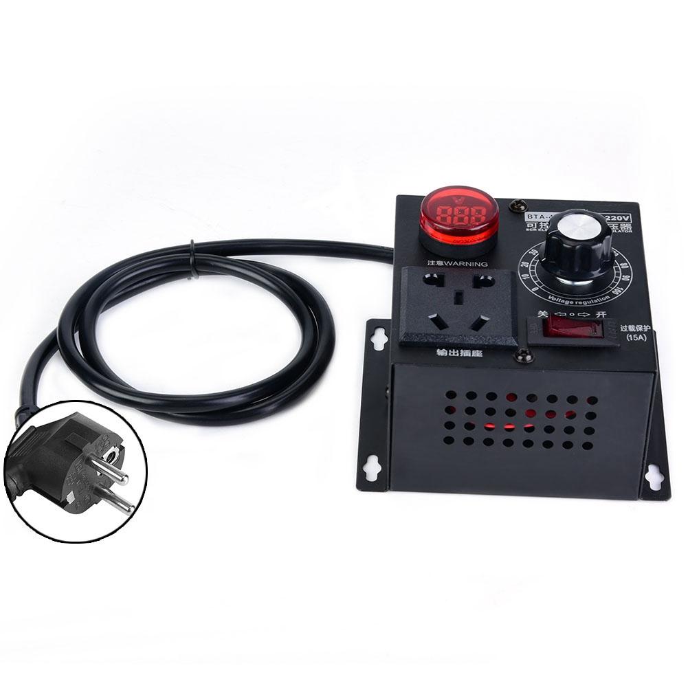 AC 4000W SCR Voltage Regulator Motor Fan Speed Controller Dimmer