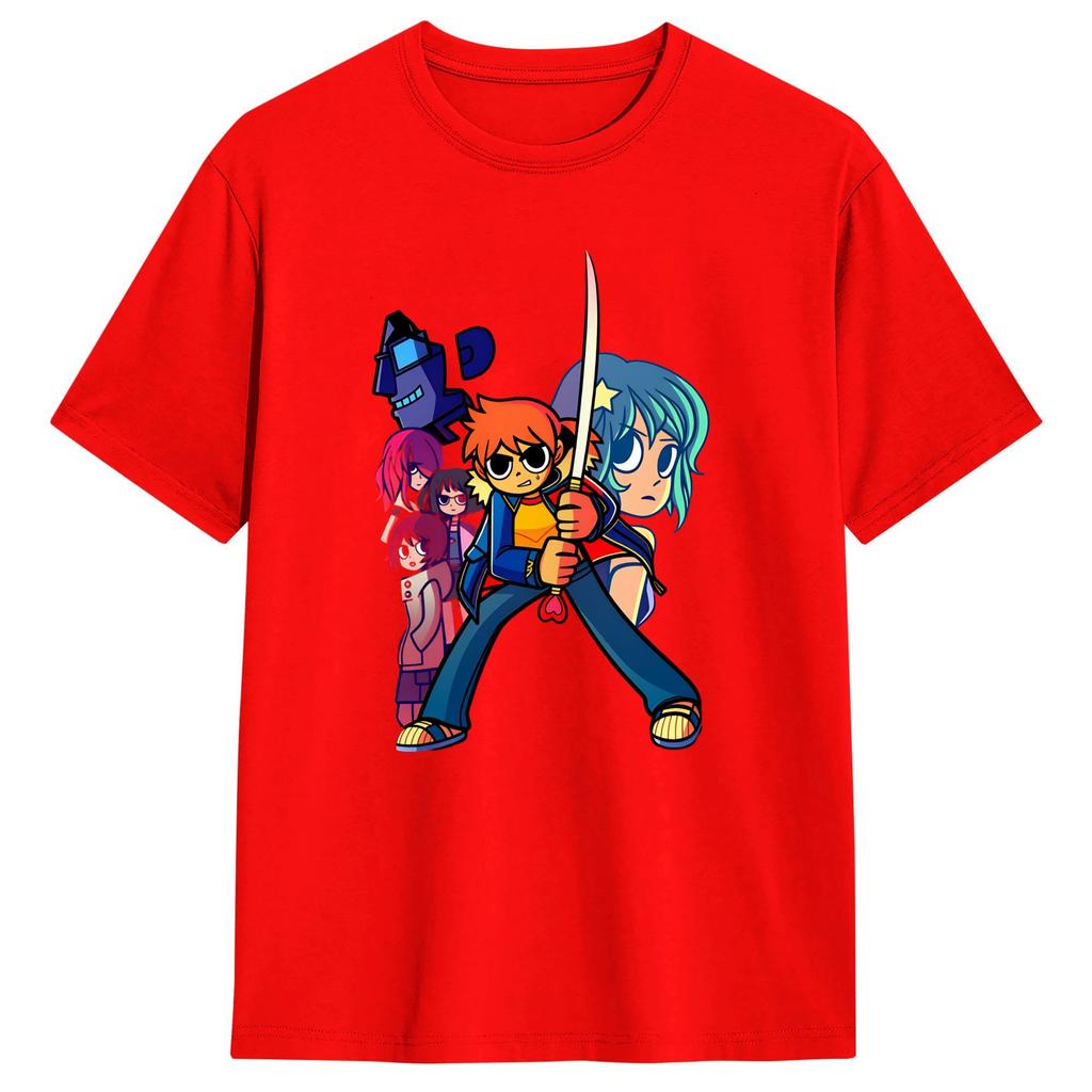 Unisex Tshirts Scotts Pilgrim Fashion Cotton Tees Short Sleeve T Shirts O Neck Clothes Gift Idea