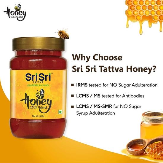 Sri Sri Tattva Cow Ghee - 1 Litre & Honey - 100% Natural, 500 G Combo | for Better Digestion and Immunity