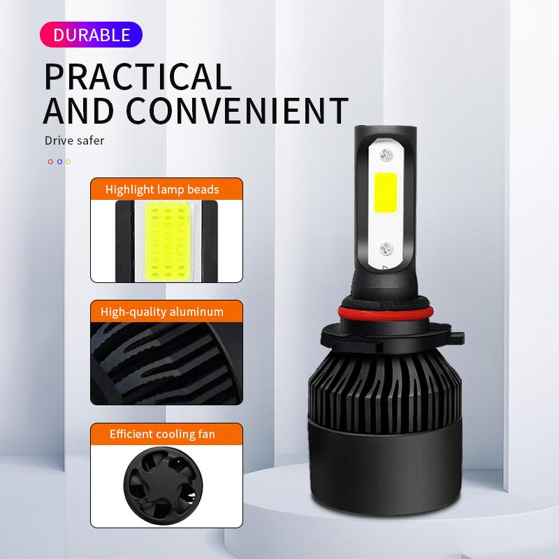 2 шт. супер яркие светодиодные фары автомобиля 10000LM 50 Вт H4 H1 H7 H8 H9 H11 H16 Canbus 9005 HB3 9006 HB4 Противотуманные фары 3000 К 4300 К 6000 К 8000 К