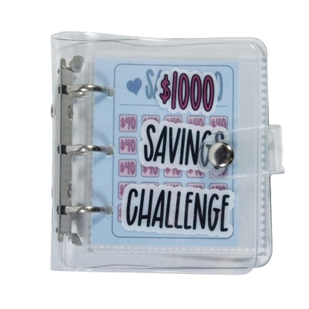 Mini Money Saving Binder PVC Envelope Savings Challenge Savings Challenges Book Save Money