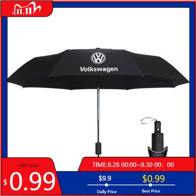 VW GTI GOLF 2026 Горячее для VW VOLKSWAGEN Автомобильные Складные Анти-УФ Полуавтоматические Зонты Стиль Логотипа Для Volkswagen Golf Touareg Tigu