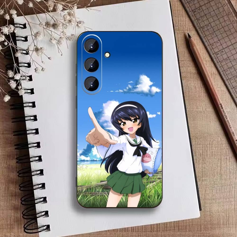 Чехол для телефона G-GIRLS и P-PANZER для Samsung Galaxy A73, A21s, A22, A31, A52, A53, A71, A41, Мягкий черный корпус