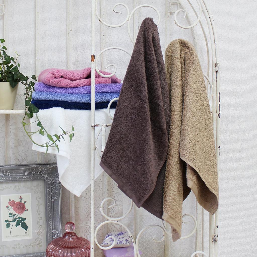 hiorie Made in Japan Face Set of Premium Staple Instant Senshu Specialty Towel Certified (Hiorie) Hotel-Style Towels, Classy, 4, Cacao, Fluffy,