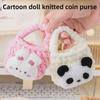Мультяшный плюшевый кошелек для монет и сумка для хранения кабеля наушников для девочек