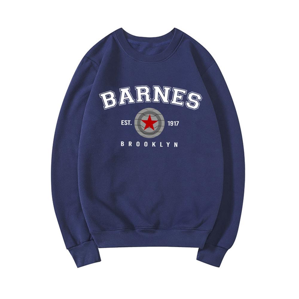 Vintage Barnes 1917 Unisex Crewneck Sweatshirt Winter Soldier Hoodies Women Graphic Harajuku Hoodie Retro Casual Sweatshirts Top