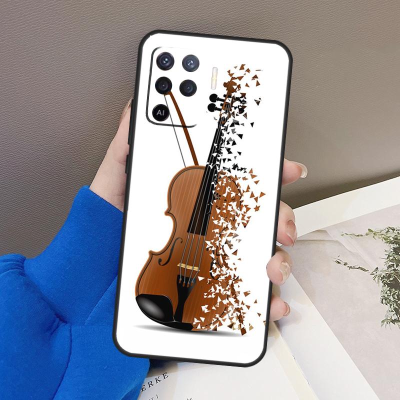 Музыкальные ноты, скрипка, классическая для OPPO Find X3 X5 Pro A9 A5 A31 2020 A15 A16 A52 A72 A1K A83 A91 A54 A74 A94 A53S, чехол