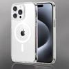 Magsafe Clear Phone Case for IPhone 15 Pro 13 11 12 14 Pro Max Plus 12 13 Mini Wireless Charging Shockproof Back Full Protection Cover