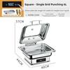 Electric Chafing Dish Adjustable Temp Roll Top Food Warmer Temp Display Catering Buffet Stove Stainless Steel Buffet Servers