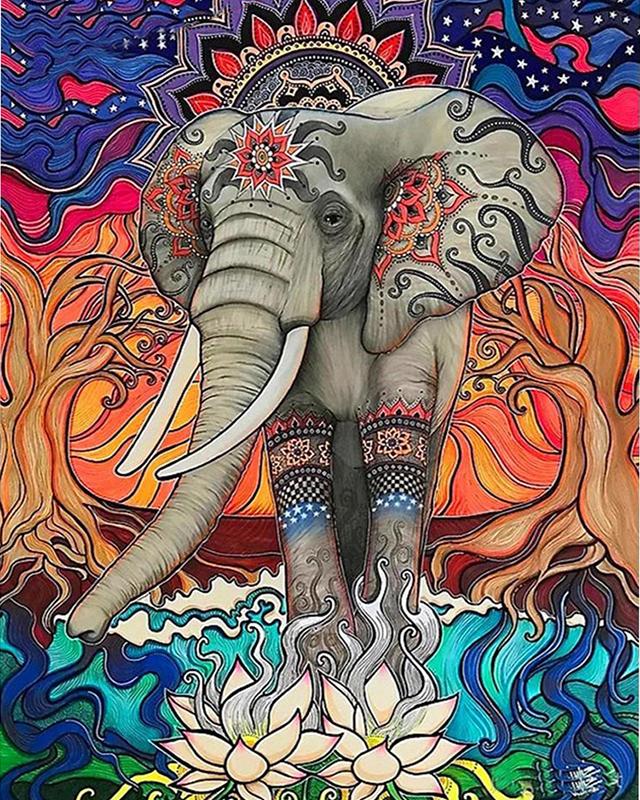 5D Алмазная вышивка Слон Полный квадратный круглый вышивка крестиком Алмазная картина Животное Мозаика Рукоделие Украшение дома